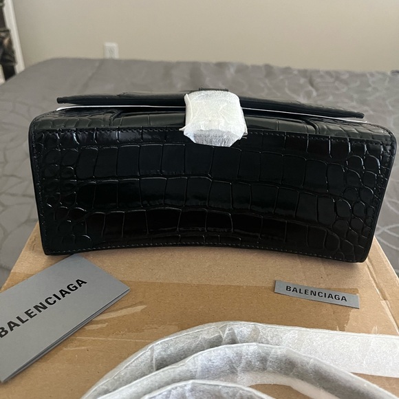 Balenciaga Hourglass Bag - 💯% AUTHENTIC‼️ BRAND NEW w/ TAGS‼️ SMALL BLACK/BLACK - Picture 11 of 17